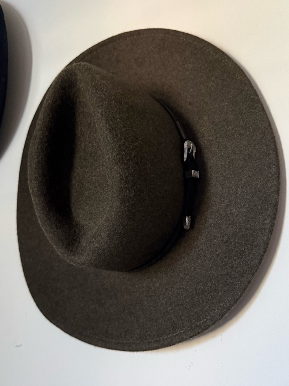 Pendleton Olive Felt Wide-Brim Fedora Hat